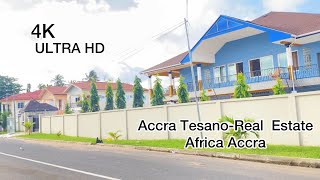 4K Accra Tesano-Real Estate and it Awesome Greens Area (WATCH UHD 4K) Walk Vlog PT2