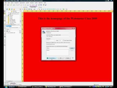 Setting up your FTP settings in CoffeeCup