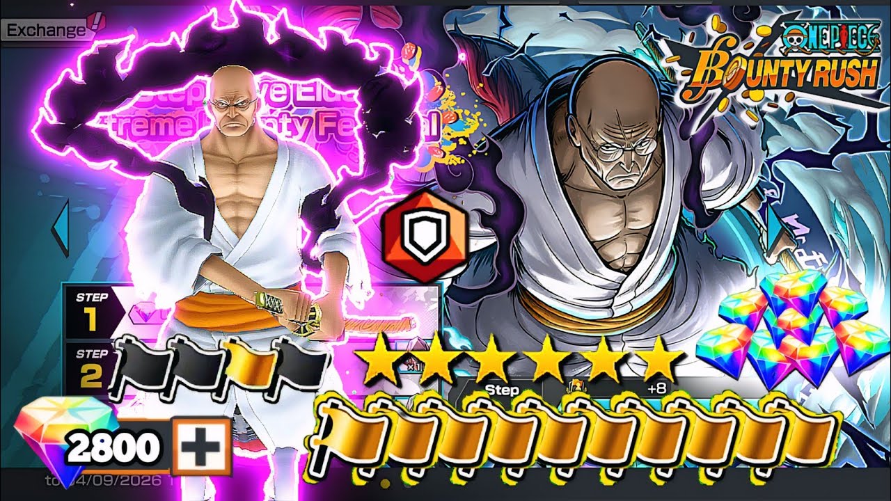 GACHA EX NUSJURO ALL IN!! EXTREME TERBARU TERKUAT || ONE PIECE BOUNTY RUSH