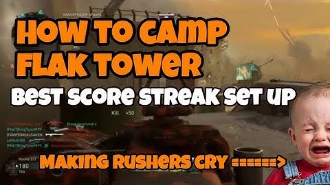 COD WW2:  HOW TO CAMP FLAK TOWER (Best scorestreaks set up)
