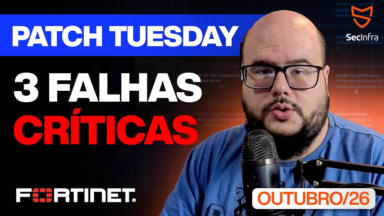 3 VULNERABILIDADES CRÍTICAS no Patch Tuesday Fortinet de Outubro 2026