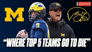 Michigan Wolverines on UPSET Watch vs Iowa? | Jim Harbaugh, JJ McCarthy, Iowa Hawkeyes