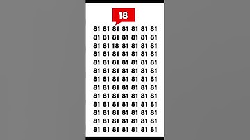 try to find this number 👉 18 within 5 second 🧐🧐🧐#shorts #youtubeshorts
