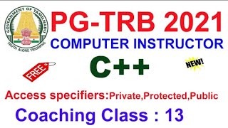 Computer Instructor  💥C++  Class 13 | Access specifiers  | VIBRANT ONLINE ACADEMY