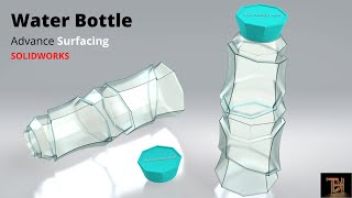 Famous Water Bottle design Advance Surfacing in SOLIDWORKS | Solidworks design tutorial for Beginners. Net Worth