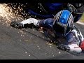 Мото падение глазами мотоциклиста - Больно смотреть Moto crash 2017