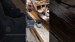 Applying espresso stain!