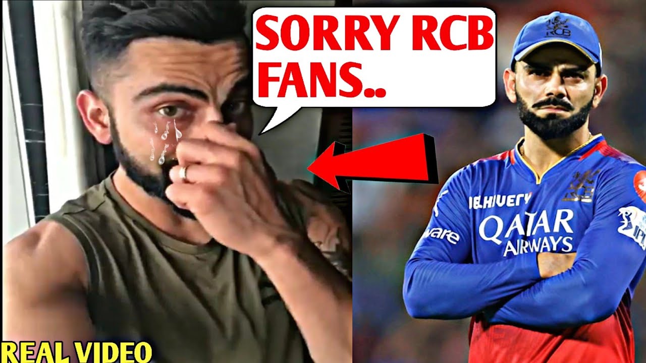 Watch Virat Kohli Crying & Apologies to RCB FANS after getting knocked ...