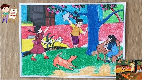 Vẽ tranh theo tác phẩm của họa sĩ Paul Gauguin | Thiên nhiên trong tranh của họa sĩ Paul Gauguin