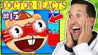 ER Doctor REACTS to Happy Tree Friends Medical Scenes #15