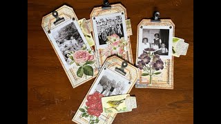 Easy Tuck Tags Using Tim Holtz Snapshots and Layers