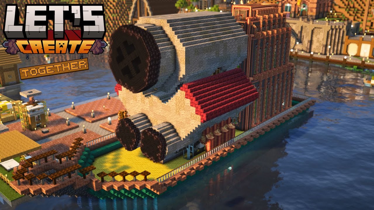 ⚙️ Upgrading the Create Mod V8 Ship! Exhaust Details & Steamboat Style | Let's Create Together SMP