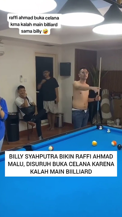 Raffi ahmad buka celana karena kalah main billiard sama billy #raffiahmad #billysyahputra #shorts