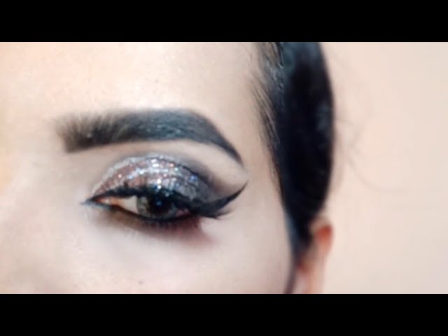 rhinestones eye makeup tutorial 💫 #makeup #beauty #rhinestonemakeup #