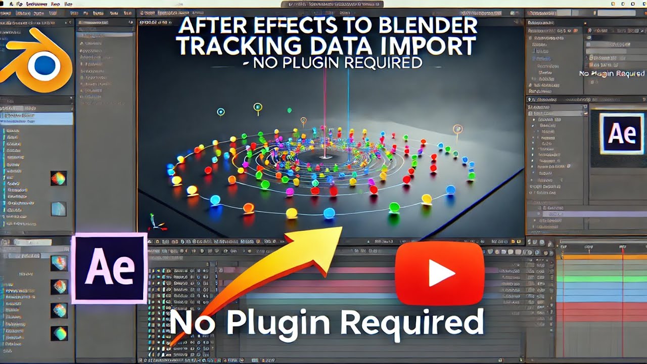 After Effects to Blender Tracking Data Import Tutorial | No Plugin Required