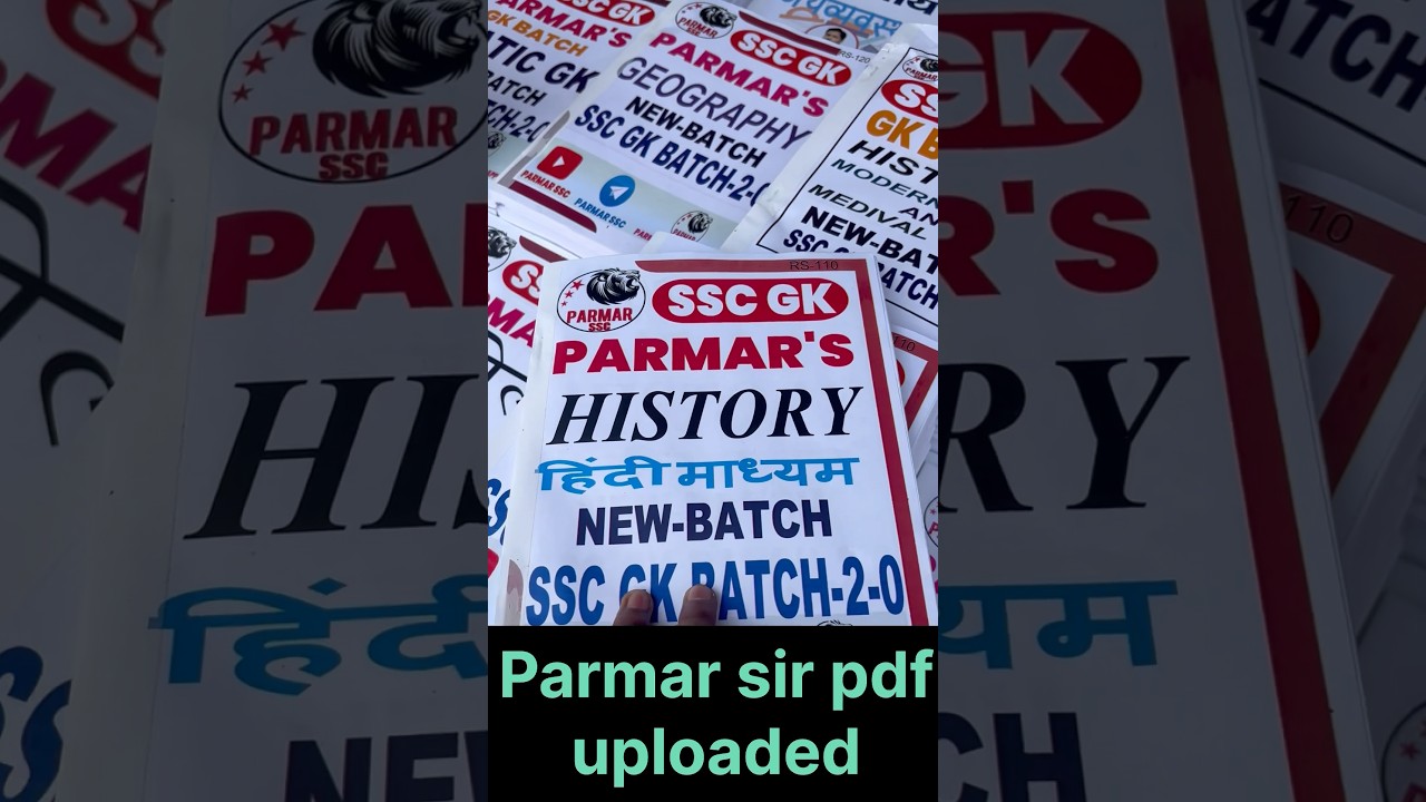 Parmar sir GK pdf! SSC CGL RRB CHSL ! Delhi police Agam notes! 