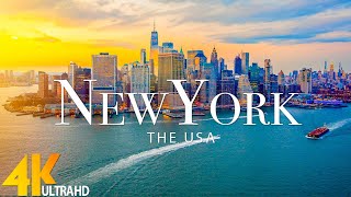 NEW YORK Drone 4K Footage - Scenic Relaxation Film With Epic Cinematic Music 4K Video Ultra HD