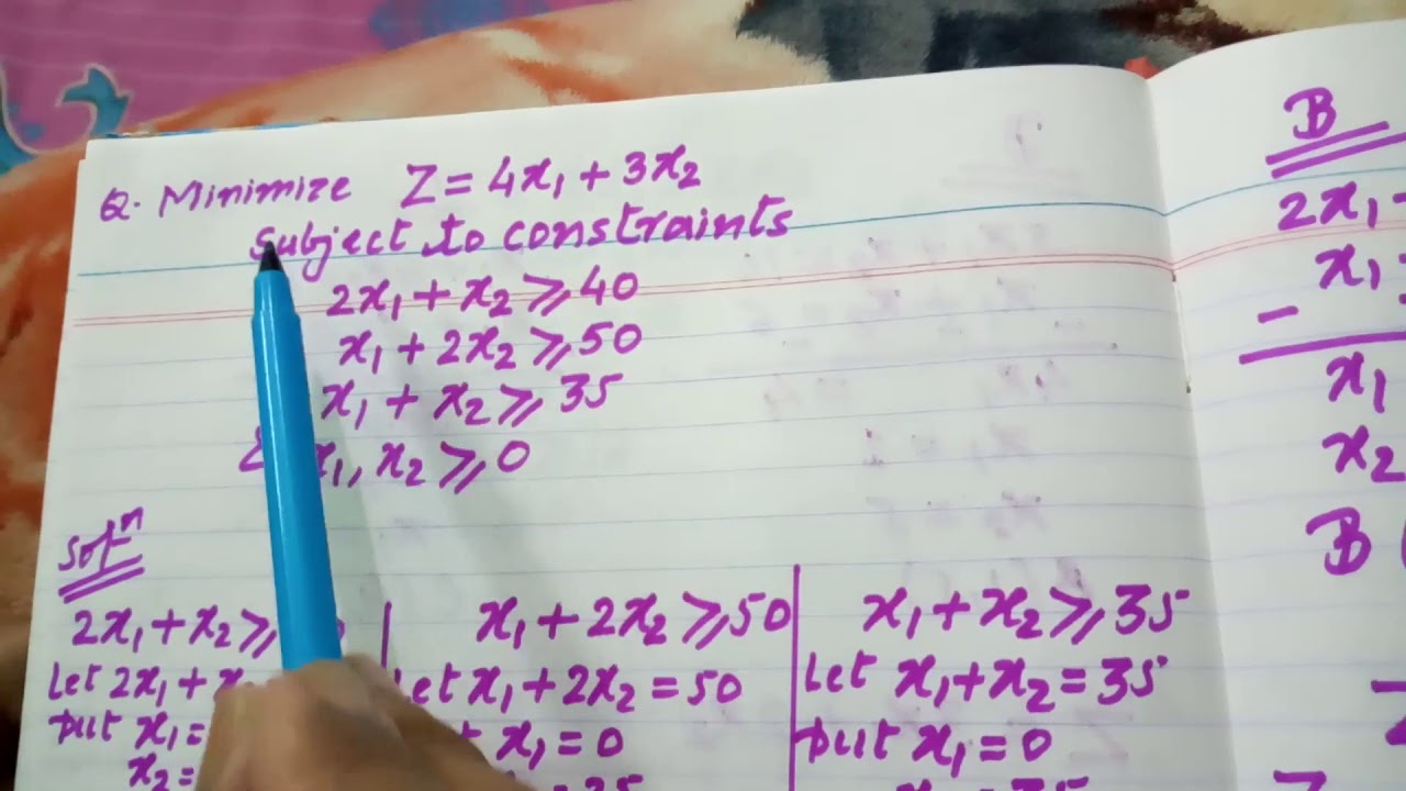 Unit 2 linear programming video no 22 - YouTube