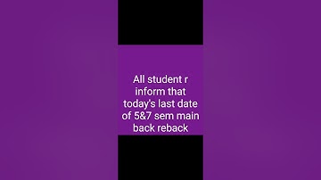 # RTU news regarding Main / Back/ mercy back V and VII sem exam