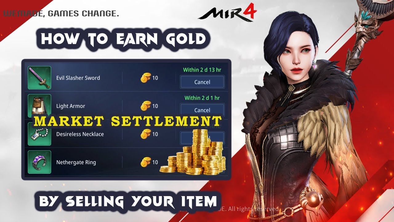 Mir4 Earn Gold By Selling Your Items How To Sell Items How To Earn Gold Market Settlement Youtube Mir4 Earn Gold By Selling Your Items How To Sell Items How To Earn Gold Market Settlement Youtube