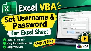 How to Set Username & Password for Excel Sheet Using VBA 🔐 | Excel VBA Tutorial📝