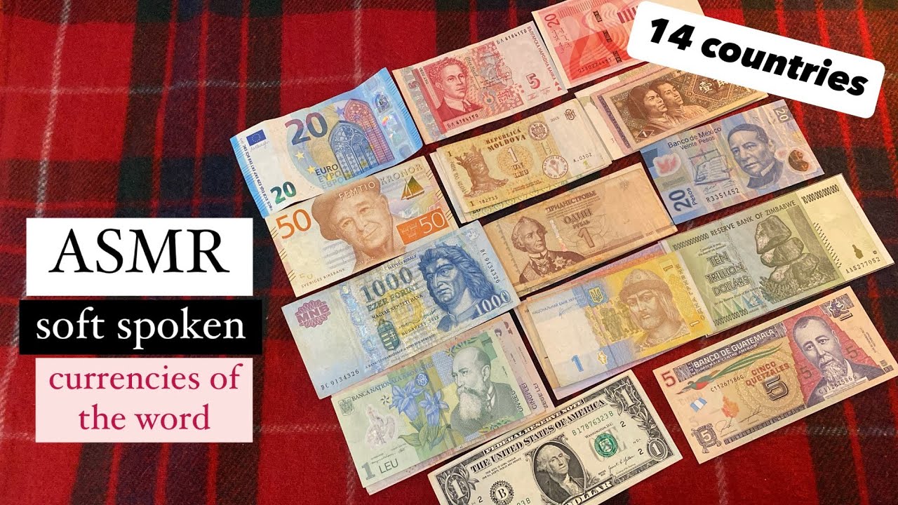 ASMR Rare Banknotes from 14 Countries 💸 Soft Spoken Relaxing Show & Tell