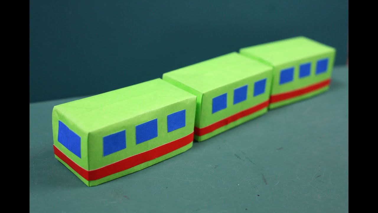 Origami Train 折り紙 電車 の折り方 Youtube