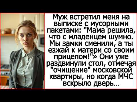 Муж встретил меня на выписке с мусорными пакетами с вещами: "Мама решила, что с младенцем шумно!"