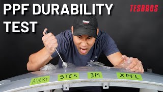 Which PPF Brand Should You Get For Your Tesla? Durability Test  Part 1  TESBROS