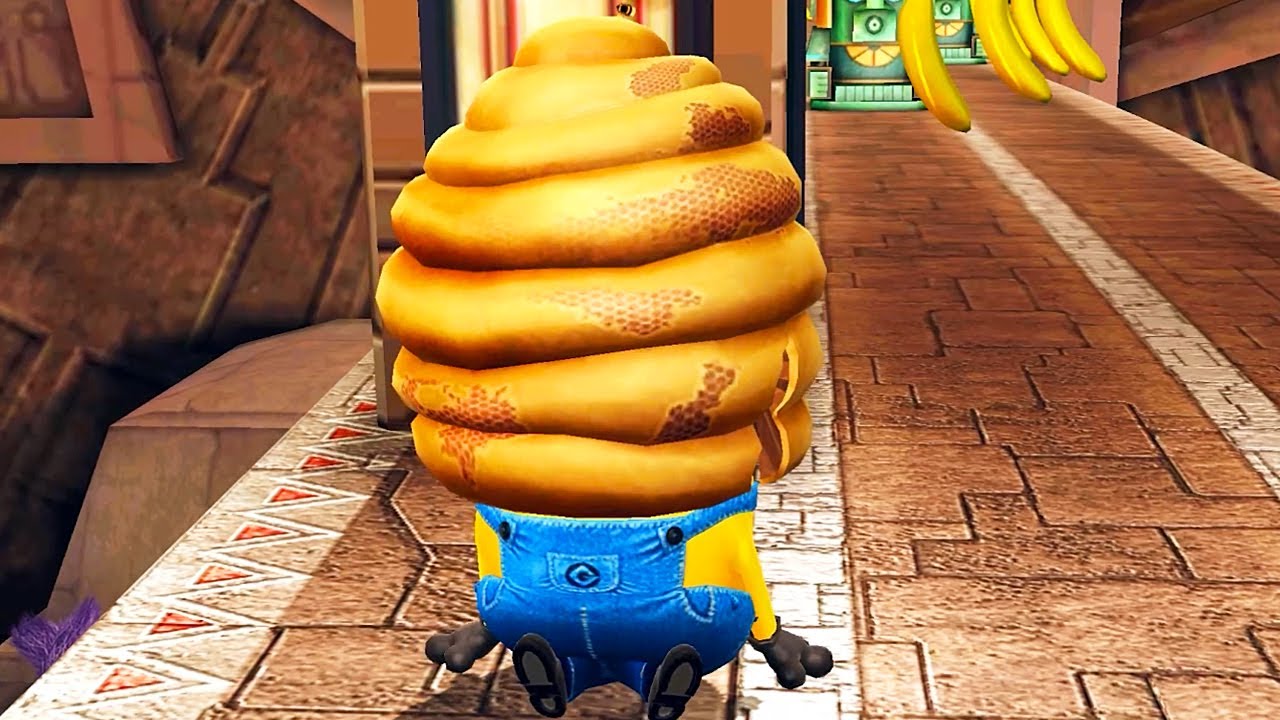 Beehive Carl minion runs in Top Bananas room and Scored 70000 points