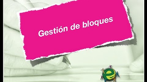 rE-Aprendiendo: Gestión de bloques