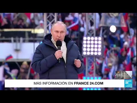 Putin afirma ante una multitud que Rusia prevalecerá en Ucrania