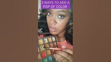 3 WAYS TO ADD POP OF COLOR TO YOUR EYESHADOW#shorts #makeup #beauty #glamwithsuzan #eyeshadow