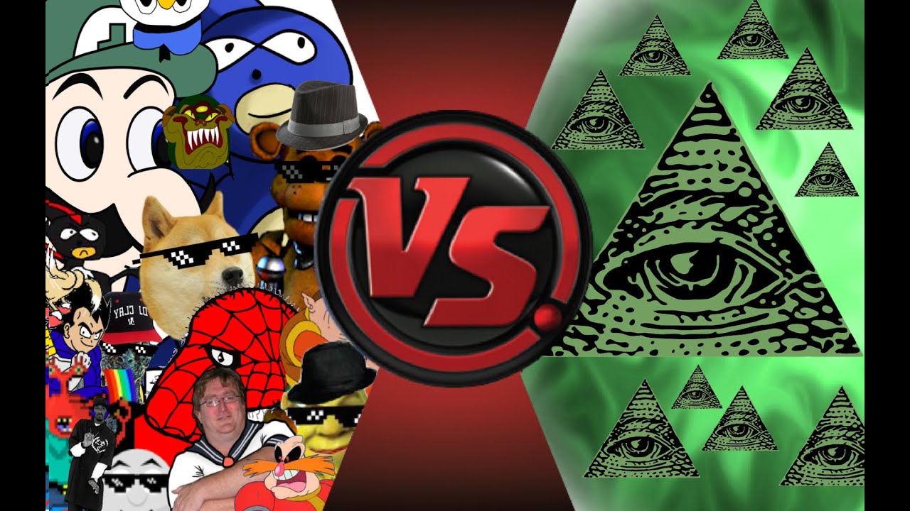 MLG And YOUTUBE POOP Vs ILLUMINATI FINAL FACE OFF Cartoon Fight MLG And YOUTUBE POOP Vs ILLUMINATI FINAL FACE OFF Cartoon Fight
