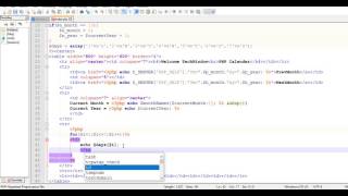 Learn PHP Calendar only using PHP 3