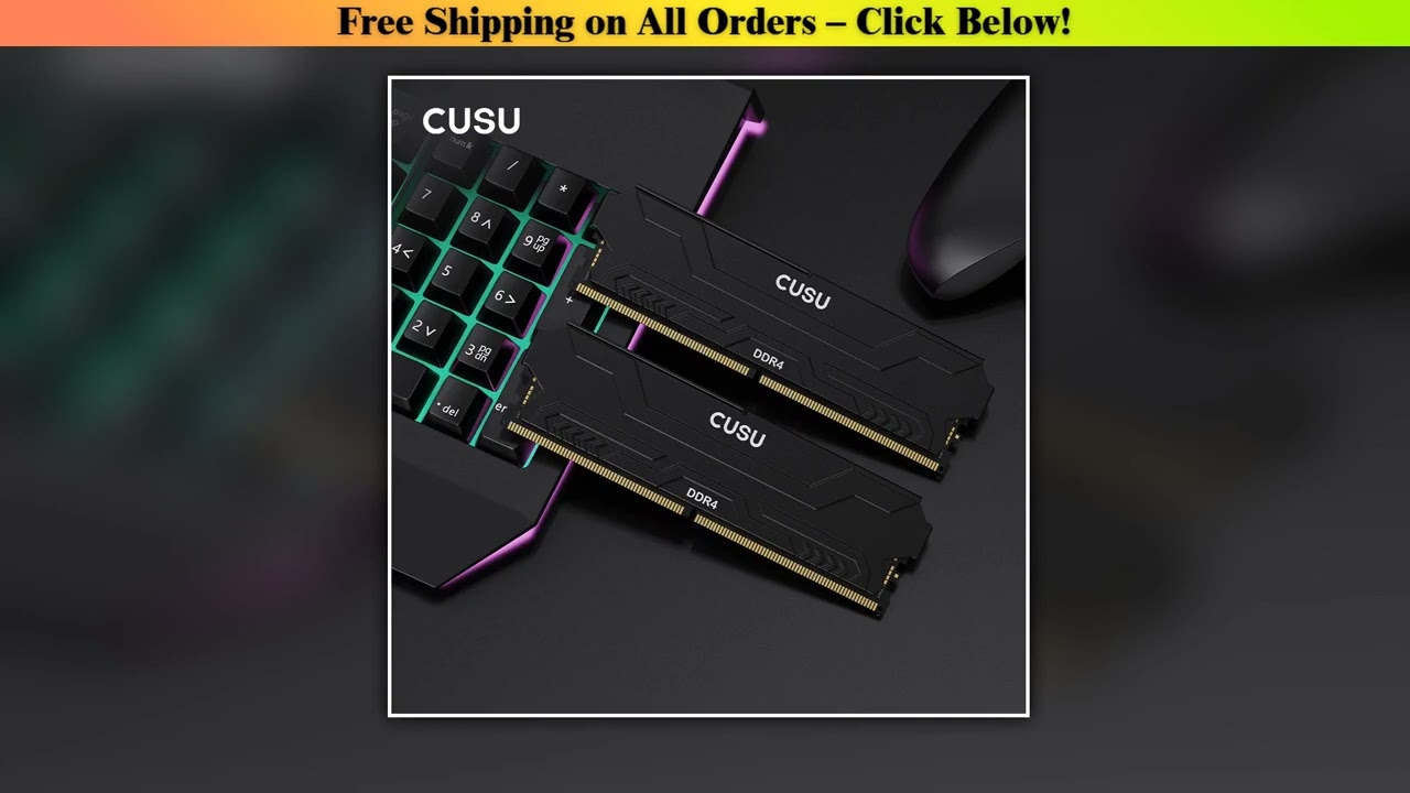 CUSU DDR4 Ram Memory 8GB 16GB 3200MHz 3600MHz 288pin UDimm 1.35V Ram DDR4 Desktop Memoria