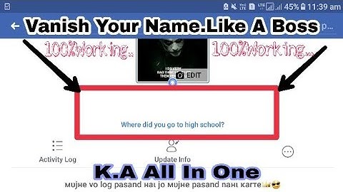How To Make Invisible Name Account On Facebook | 100% Working | K A All In One