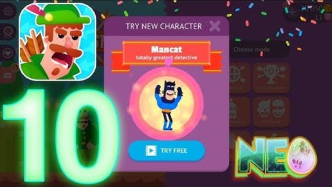 Bowmasters: Gameplay Walkthrough Part 10 - Using All My Characters! (iOS, Android)