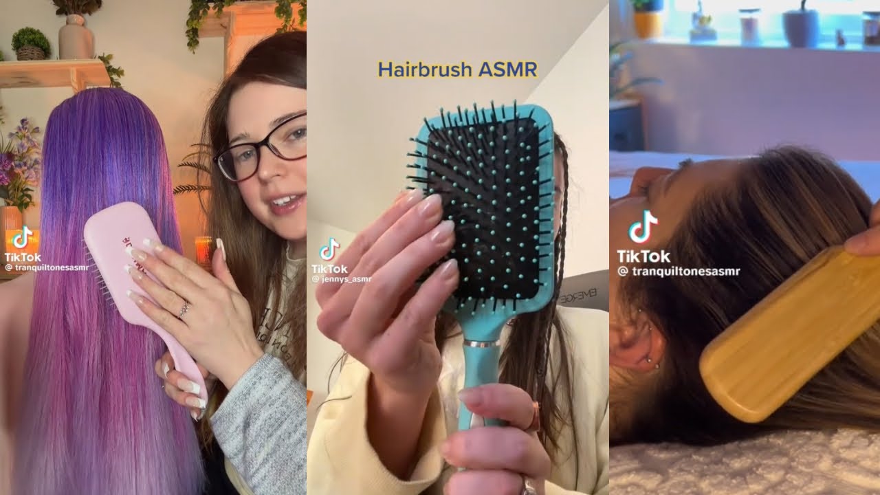 🌙 Hair Brushing ASMR | TikTok Compilation for Sleep