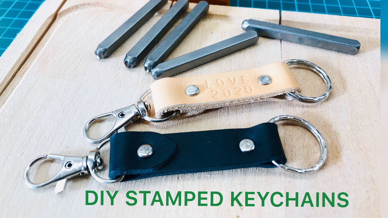 HOW TO MAKE DIY STAMPED LEATHER KEYCHAINS (DIY স্টাম্প চাবির রিং