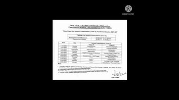 class 11 and 9 (second term) exam datesheet for delhi government school 👍🏻👍🏻