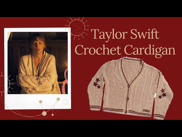 Crochet Taylor Swift's Cardigan RED / FOLKLORE Step By Step Tutorial! 