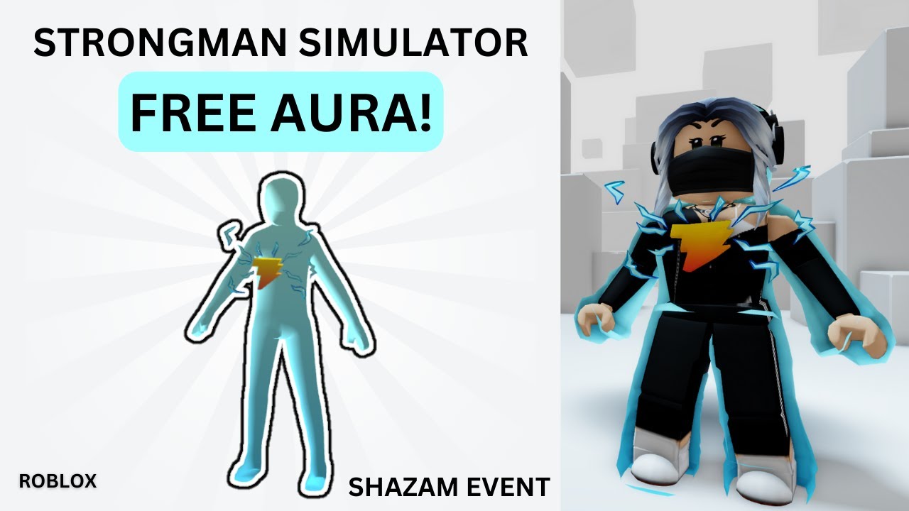 how-to-get-the-shazam-lightning-aura-in-strongman-simulator-shazam-event-roblox-youtube