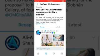 YouTuber Ali-A announces engagement to Clare Siobhán