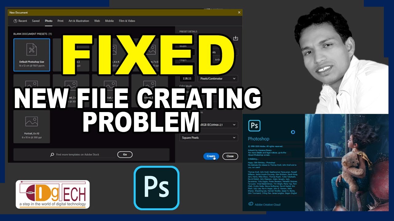Photoshop New File creating Problem I How to FIX Issue creating new ...