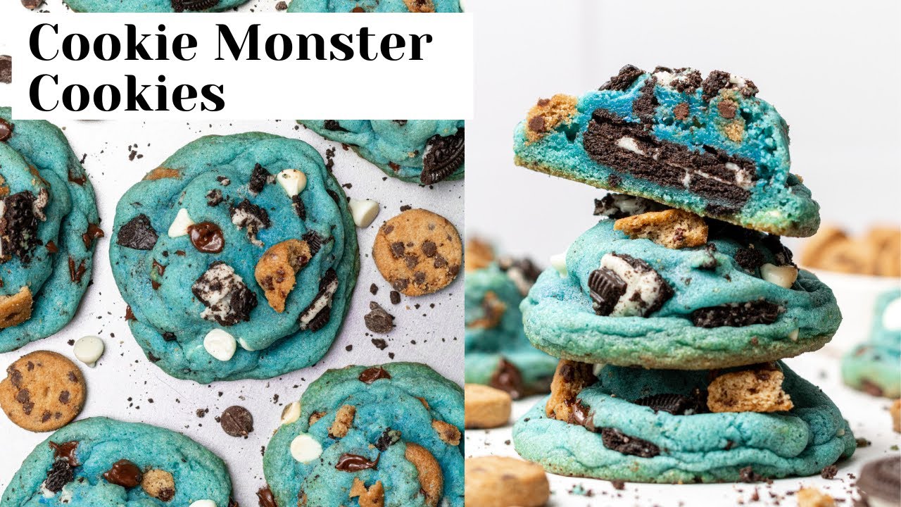 Cookie Monster Cookies (STUFFED!)