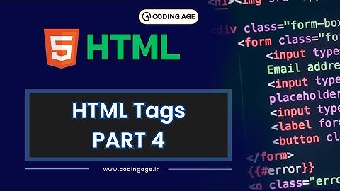 Html basic Tags for web development 2025 learn html tags part 4