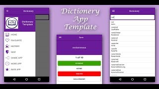 How to create a dictionary app in android studio