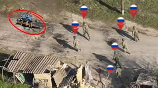 Horrible! Ukrainian FPV drones mercilessly take out one by one Russian infantry entering Avdiivka