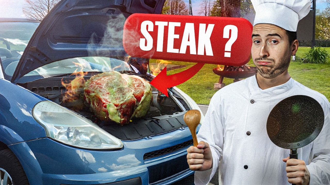 Faire cuire un steak sous un capot : ÇA FAIT QUOI ?